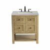 James Martin Vanities Breckenridge 30in Single Vanity, Light Natural Oak w/ 3 CM Eternal Serena Top 330-V30-LNO-3ESR